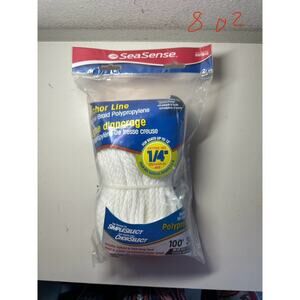 SeaSense 1/4" x 100' White Hollow Braid Polypropylene Anchor Line